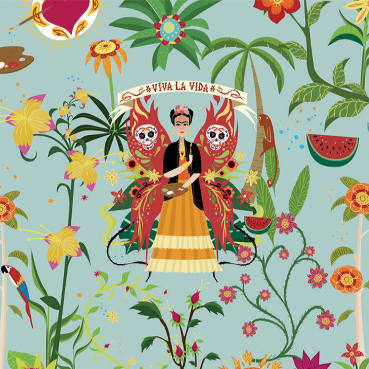 Обои Aura La Tapicera Frida Aqua WP182071 10,05×0,53