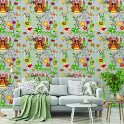 Обои Aura La Tapicera Frida Silver WP182073 10,05×0,53