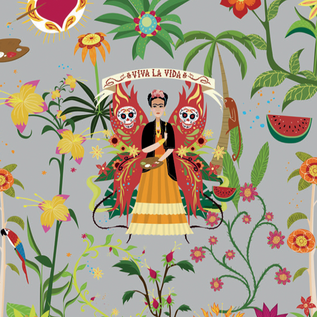 Обои Aura La Tapicera Frida Silver WP182073 10,05×0,53