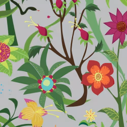 Панно Aura La Tapicera Fridas Garden Silver WA192062 3,2×2,12