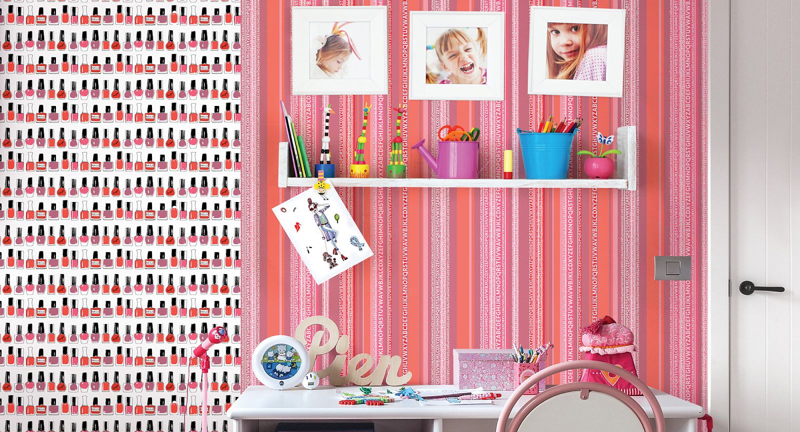 Обои Loymina Lemonade Fashion Nails LM11 007 10,05×1 фото в интерьере