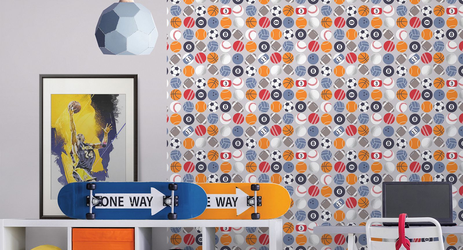 Обои Loymina Lemonade Sport Game LM4 011 10,05×1 фото в интерьере