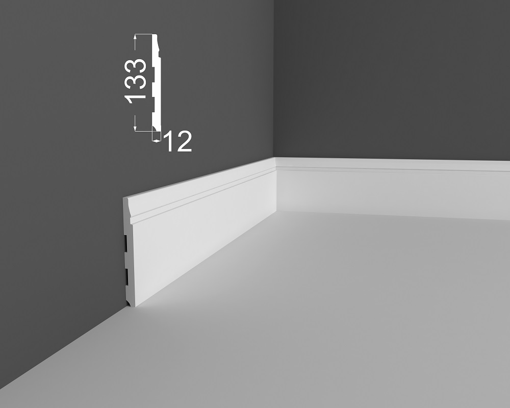 Плинтус МДФ под покраску Ликорн Р 23.133.12 2070×133×12