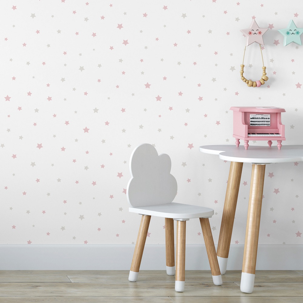Обои Aura Pippo Stars 457-2 10,05×0,53 фото в интерьере