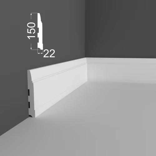 Плинтус МДФ под покраску Ликорн Р 13.150.22 2070×150×22
