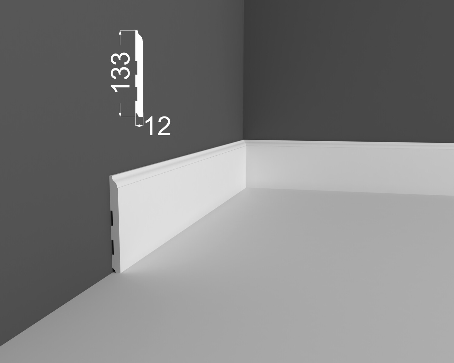 Плинтус МДФ под покраску Ликорн Р 18.133.12 2070×133×12