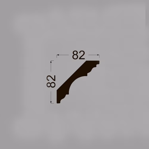 Потолочный плинтус под покраску Ликорн K5.115.22 2070×82×82