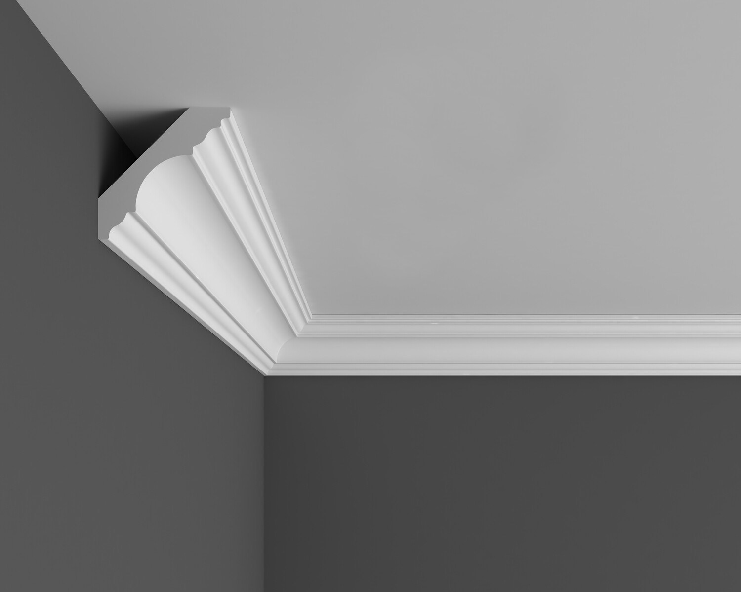 Потолочный плинтус под покраску Ликорн K5.115.22 2070×82×82