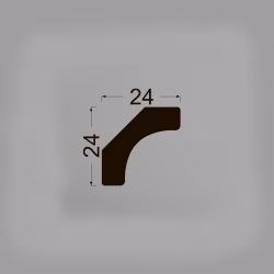Потолочный плинтус под покраску Ликорн K2.33.12 2070×24×24