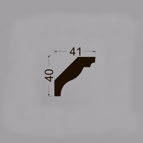 Потолочный плинтус под покраску Ликорн K4.60.16 2070×41×40