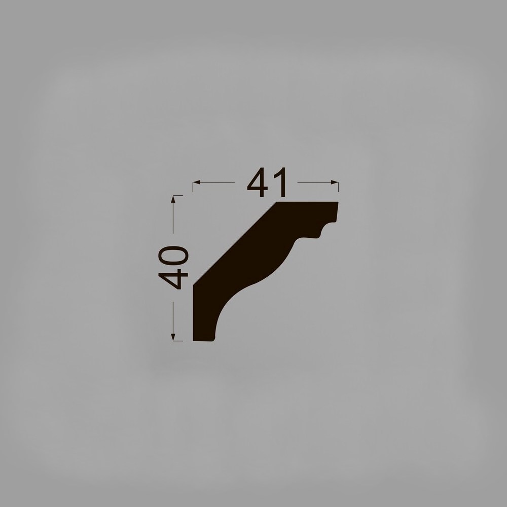 Потолочный плинтус под покраску Ликорн K4.60.16 2070×41×40