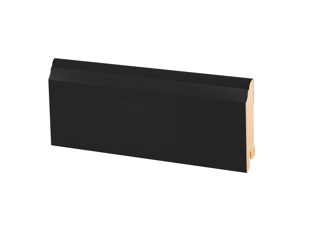 Плинтус МДФ крашеный Ликорн K-26 черный 2050×80×16
