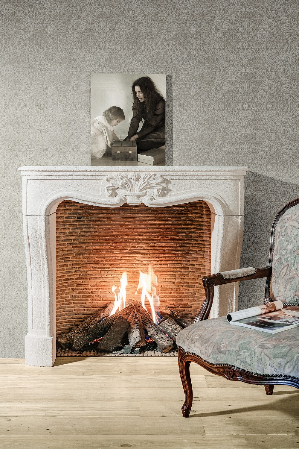 Обои Hygge 4 Winter Moments Crystal Lace Hg25 001/1 10,05×1 фото в интерьере