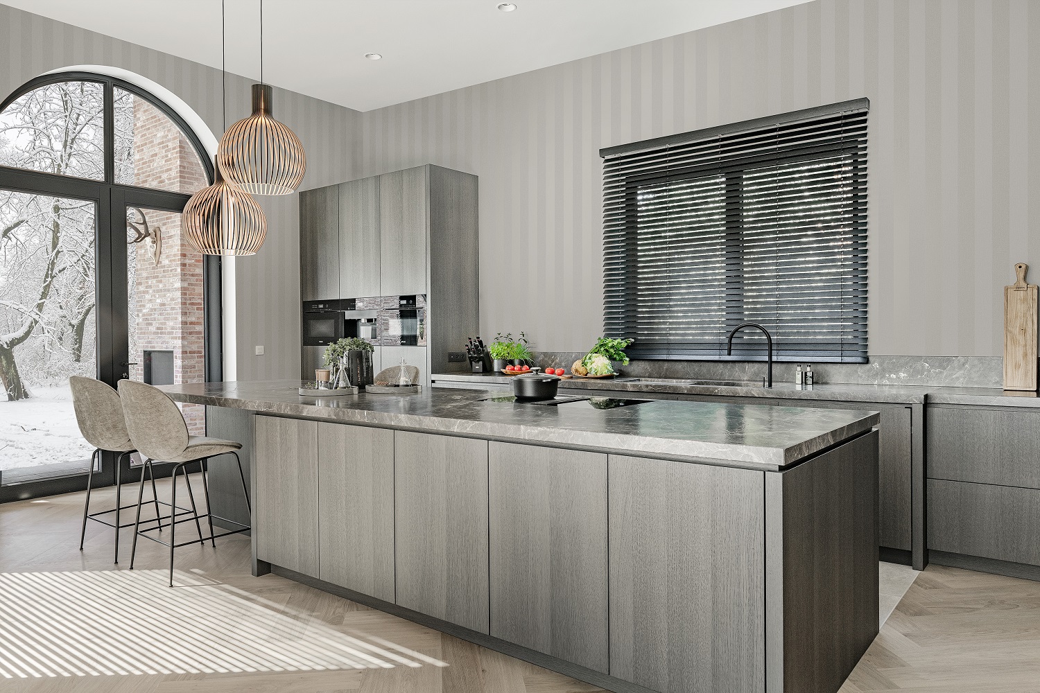 Обои Hygge 4 Winter Moments Stripes Hg29 011 10,05×1 фото в интерьере