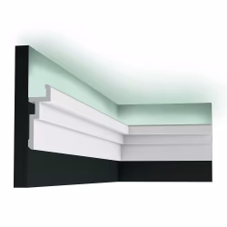 Потолочный плинтус под покраску Orac Decor Modern U-STEPS CX196 с подсветкой 2000×40×113