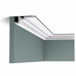 Потолочный плинтус под покраску Orac Decor Modern U-STEPS CX196 с подсветкой 2000×40×113