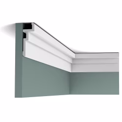Потолочный плинтус под покраску Orac Decor Modern U-STEPS CX196 с подсветкой 2000×40×113