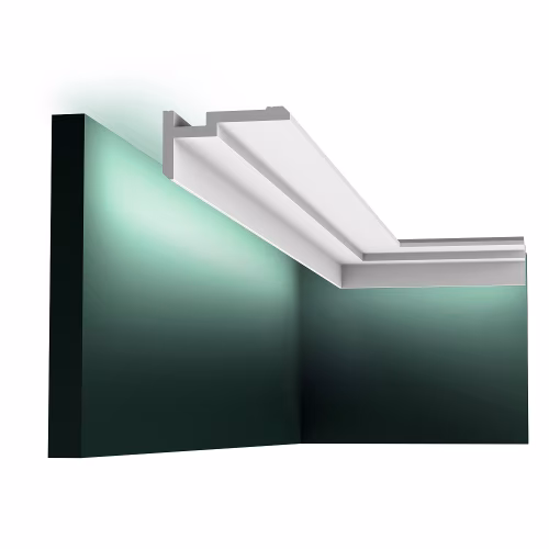 Потолочный плинтус под покраску Orac Decor Modern U-STEPS CX197 с подсветкой 2000×93×50