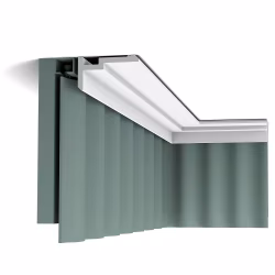 Потолочный плинтус под покраску Orac Decor Modern U-STEPS CX197 с подсветкой 2000×93×50
