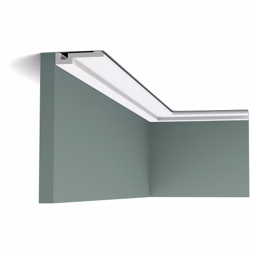Потолочный плинтус под покраску Orac Decor Modern U-STEPS PX198 2000×20×83