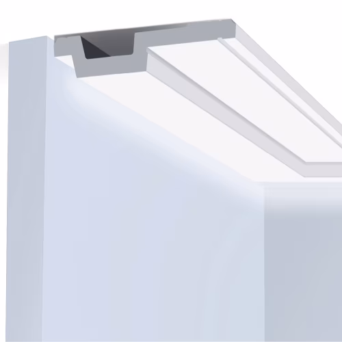 Потолочный плинтус под покраску Hiwood A115V1 с подсветкой 2000×115×22