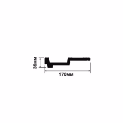 Потолочный плинтус под покраску Hiwood A170V1 2000×170×36