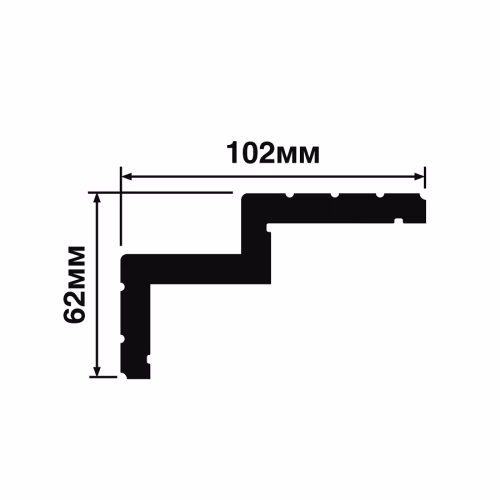 Потолочный плинтус под покраску Hiwood A101 2000×102×62