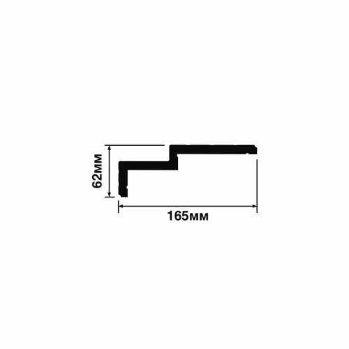 Потолочный плинтус под покраску Hiwood A165L 2000×165×62
