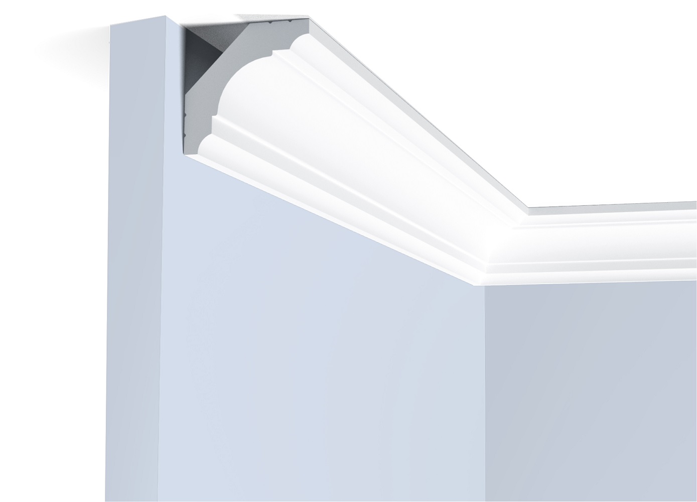 Потолочный плинтус под покраску Hiwood A53 2000×37,7×37,7