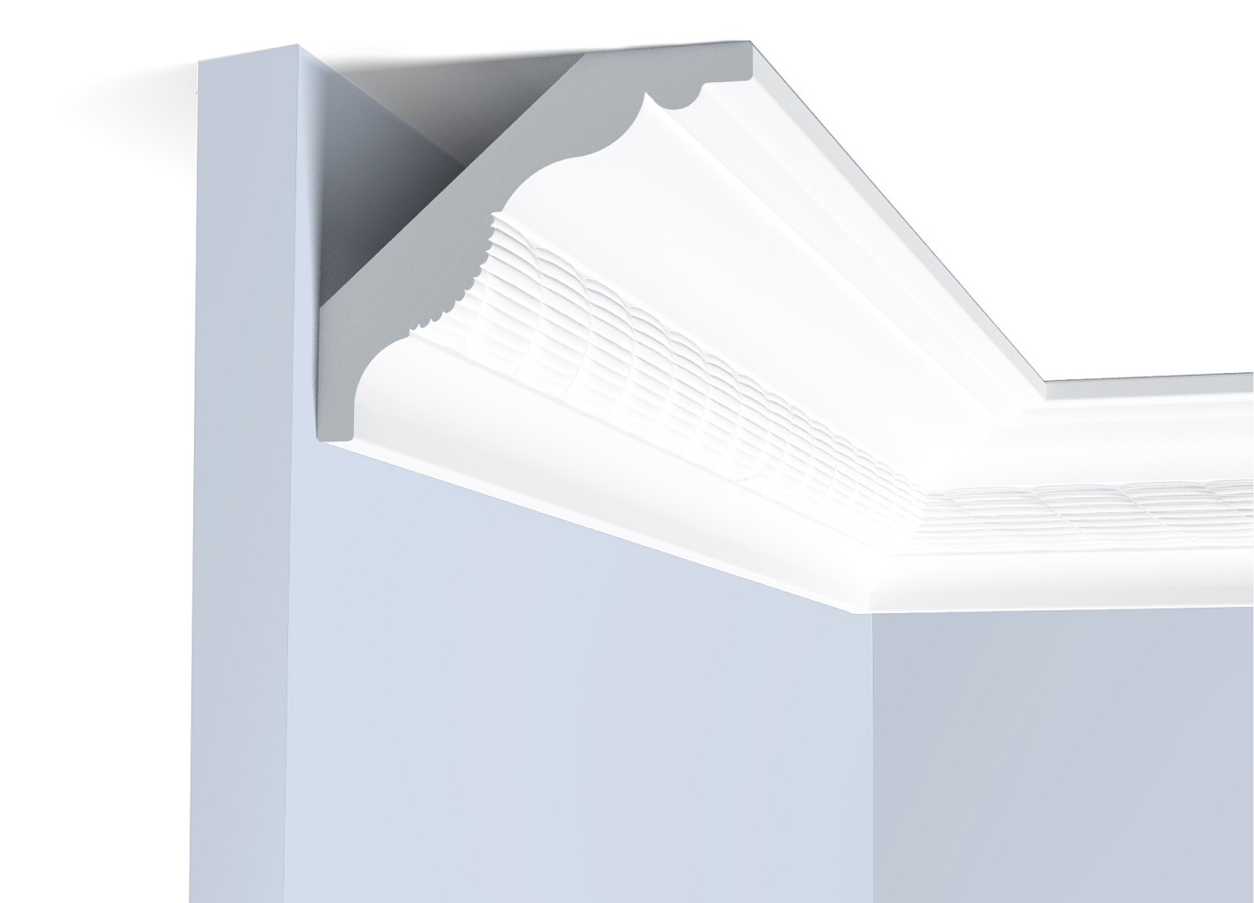 Потолочный плинтус под покраску Hiwood A90E2 2000×71×60