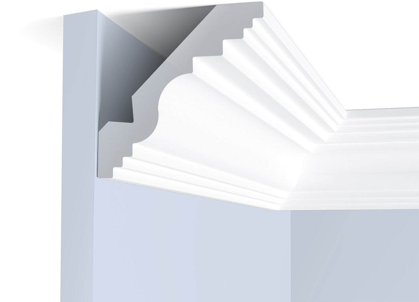 Потолочный плинтус под покраску Hiwood A116 2000×83×83