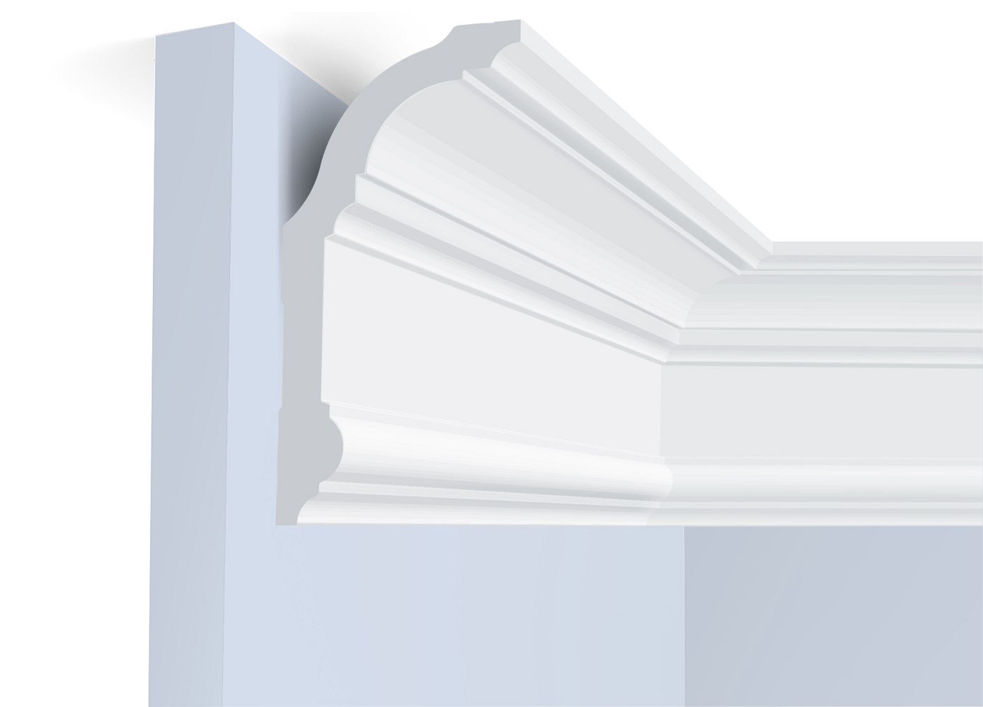 Потолочный плинтус под покраску Hiwood A130 2000×65×130