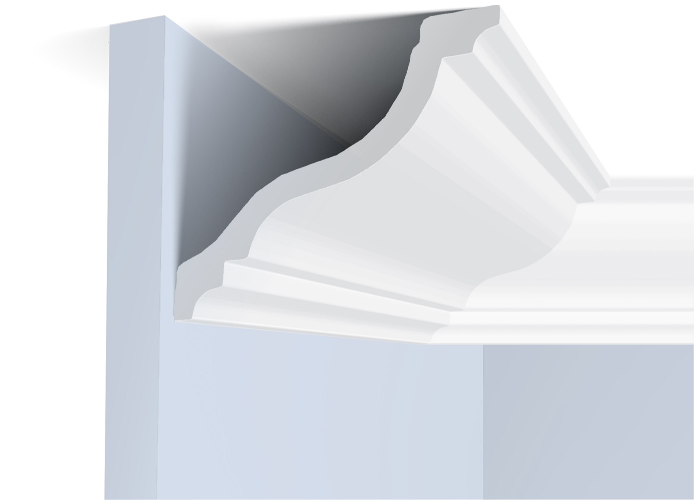 Потолочный плинтус под покраску Hiwood A150V1 2000×105×110