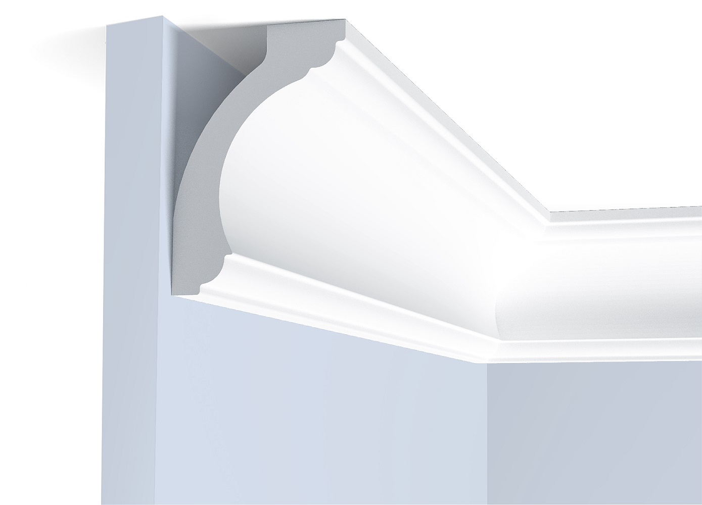 Потолочный плинтус под покраску Hiwood AL75 2000×50×76