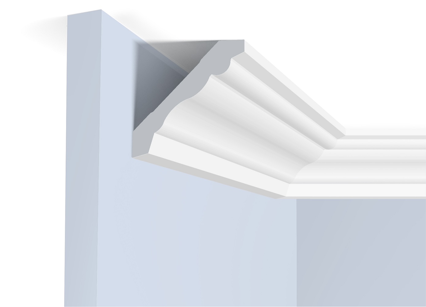 Потолочный плинтус под покраску Hiwood A1060 2000×42,4×42,4