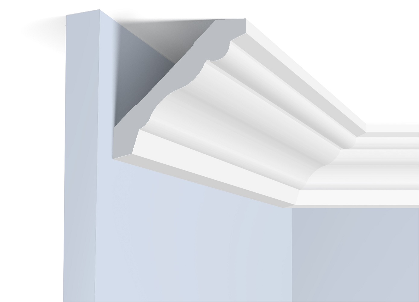 Потолочный плинтус под покраску Hiwood A1011 2000×77,8×77,8