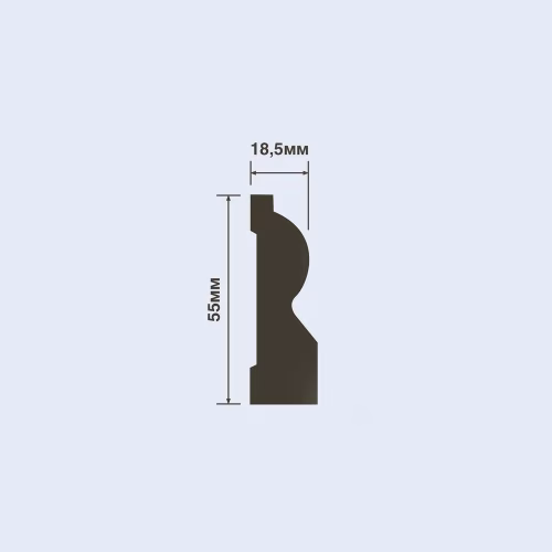 Плинтус под покраску Hiwood B55 2000×55×18,5