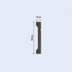 Плинтус под покраску Hiwood B90V1L 2000×90×14