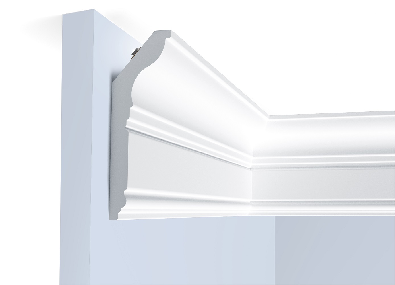 Потолочный плинтус под покраску Hiwood L1902 с подсветкой 2000×35×120