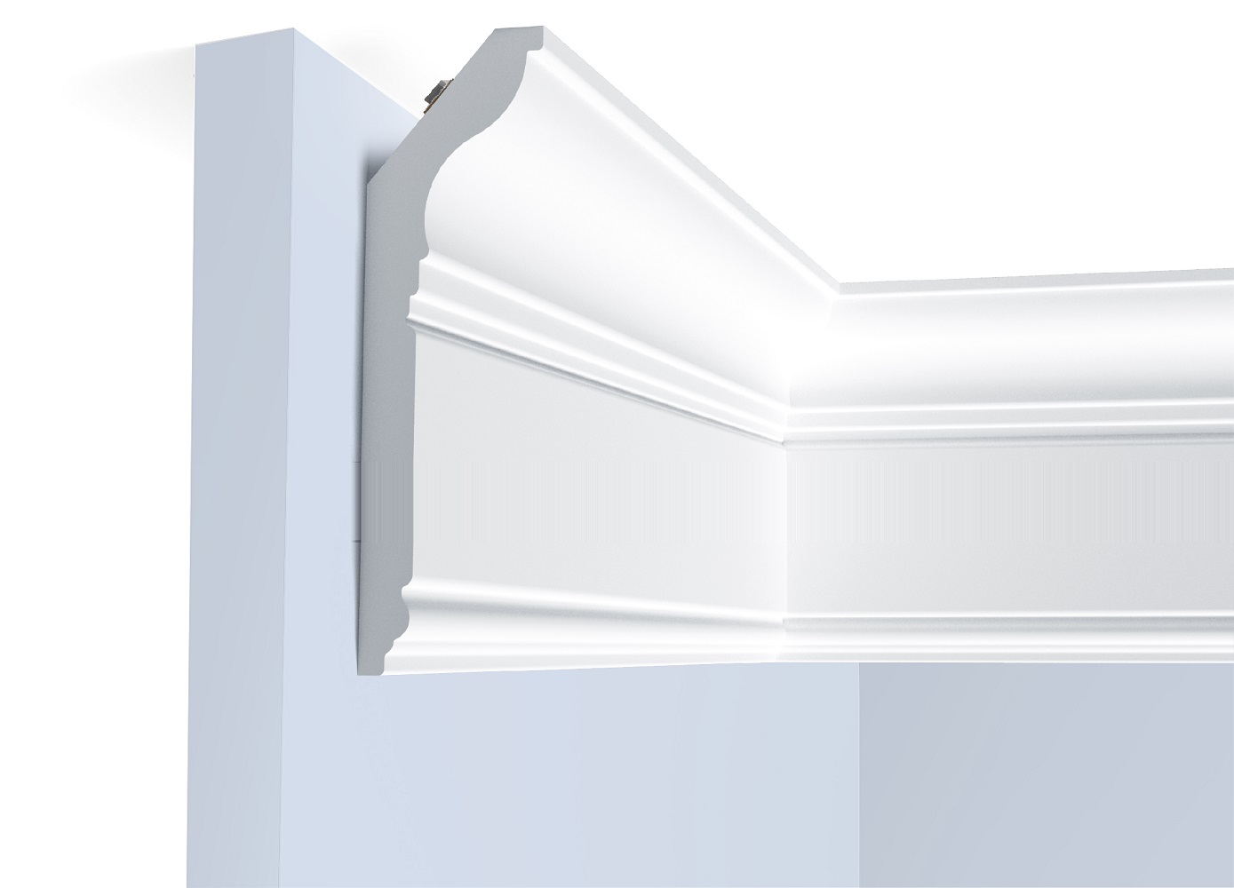 Потолочный плинтус под покраску Hiwood L1902L с подсветкой 2000×42×150