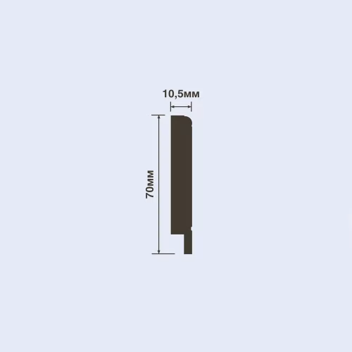 Плинтус под покраску Hiwood B70 2000×70×10,5