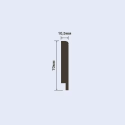 Плинтус под покраску Hiwood B70N 2000×70×10,5