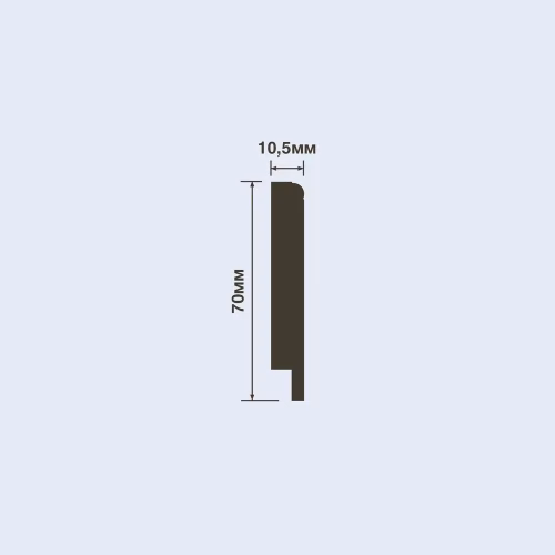 Плинтус под покраску Hiwood B70N 2000×70×10,5