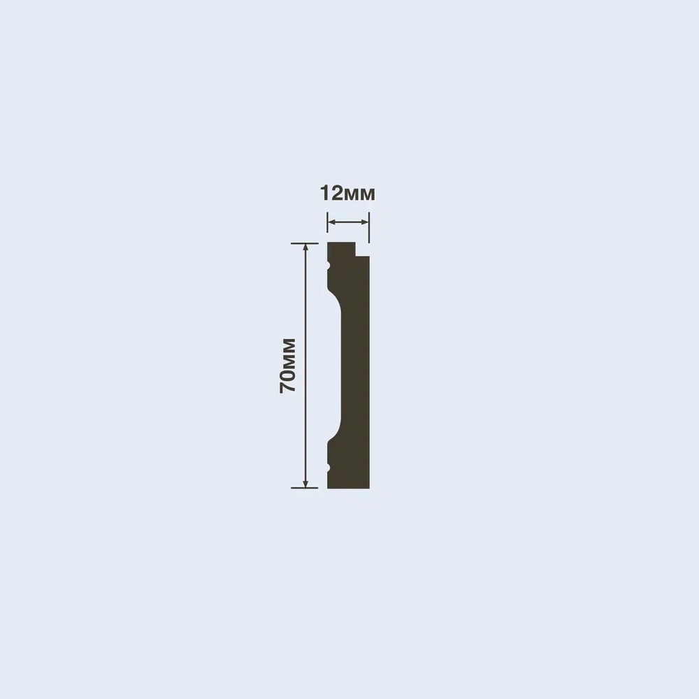 Плинтус под покраску Hiwood B70V3 2000×70×12