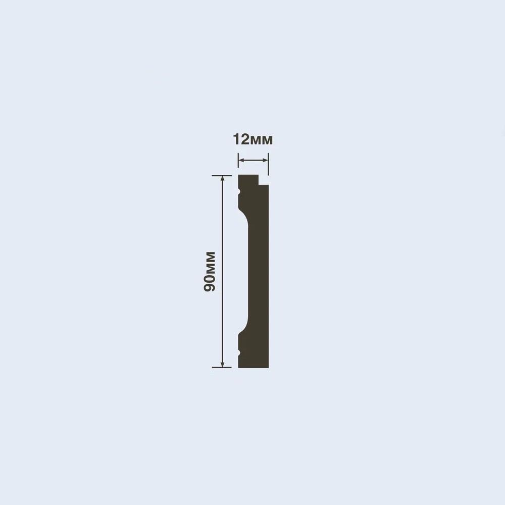 Плинтус под покраску Hiwood B90V2 2000×90×14