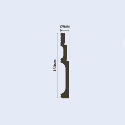 Плинтус под покраску Hiwood B180V2 2000×180×24