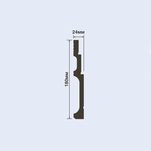 Плинтус под покраску Hiwood B180V2 2000×180×24