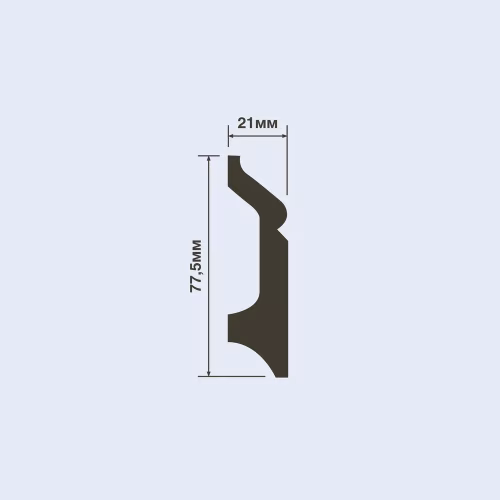 Плинтус под покраску Hiwood B78 2000×77,5×21