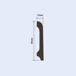 Плинтус под покраску Hiwood B80B 2000×80×14