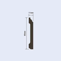Плинтус под покраску Hiwood B80C 2000×80×11